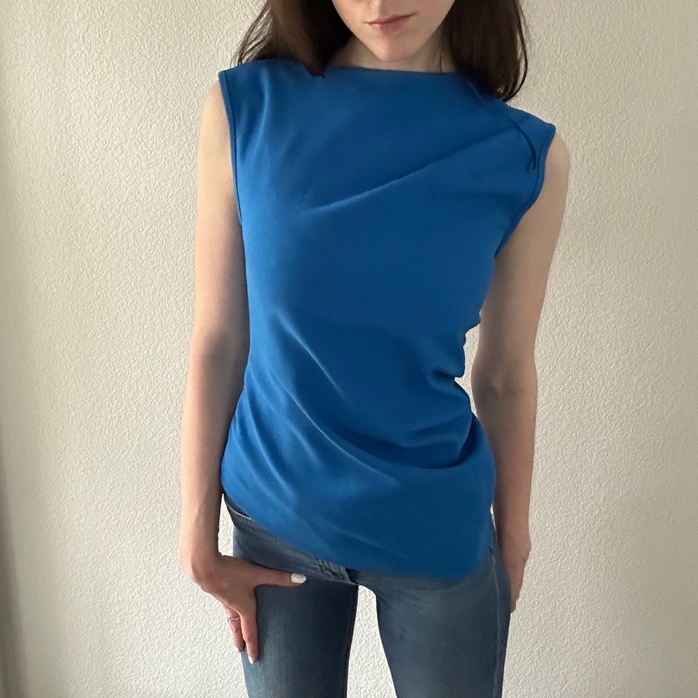 NWT Zara Cobalt Formal Asymmetric Top